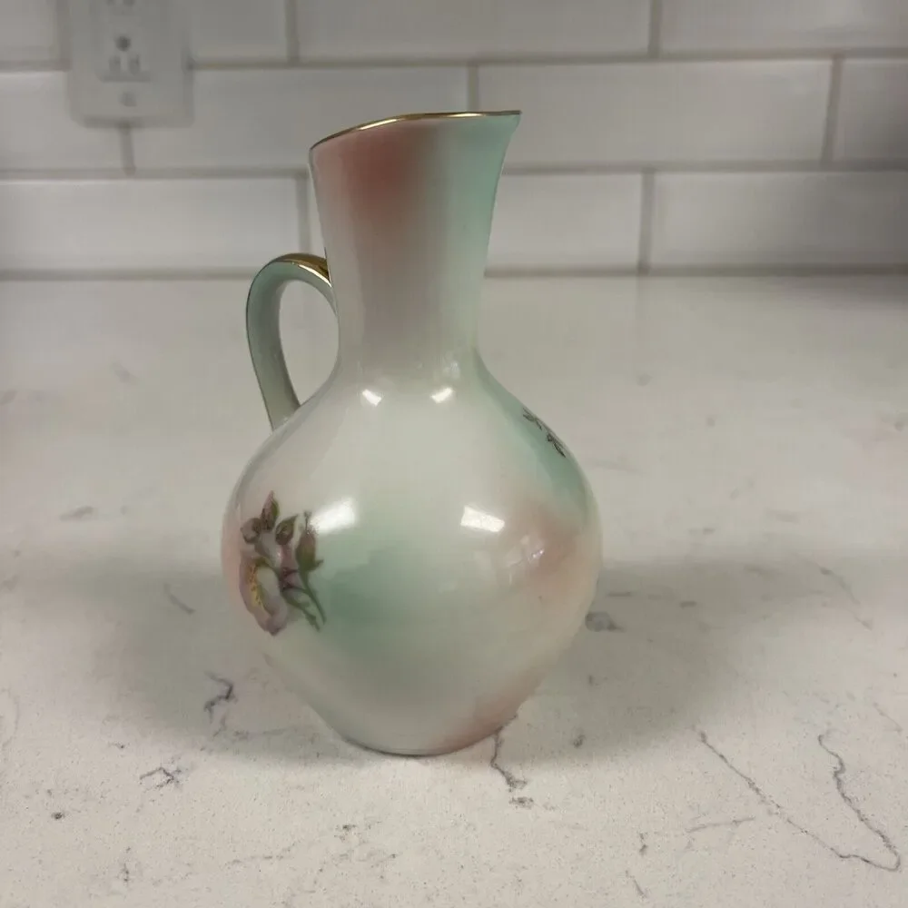 Vintage Schumann Arzberg Bavaria Germany Porcelain Hand Painted Pitcher 4 1/4” - Picture 6 of 16